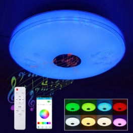 16"100w Led Rgb Music Taklampa Bluetooth App+fjärrkontroll Sovrumsverkstad 85v-265v