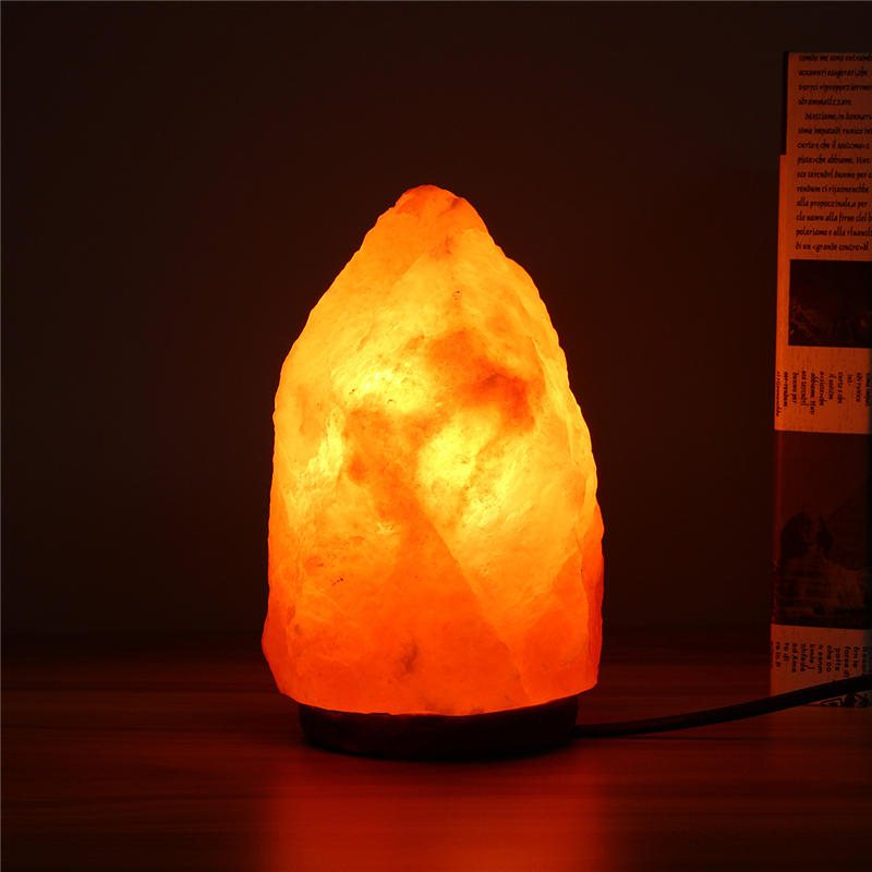 18 X 12 cm Himalaya-glöd Handsnidad Naturkristall Salt Nattlampa Bordslampa Med Dimmerbrytare