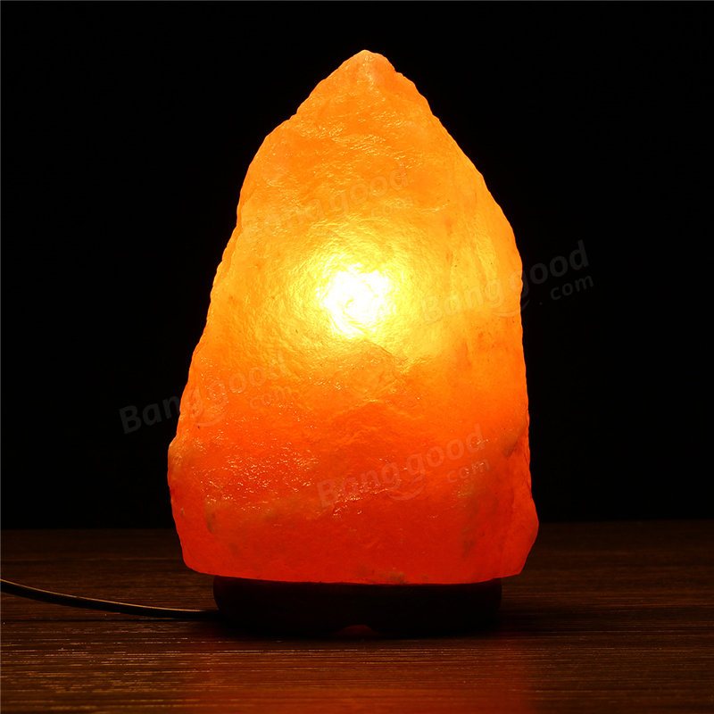 18 X 12cm Naturlig Himalaya Jonisk Luftrenare Bergkristall Saltlampa Bordsnattlampa