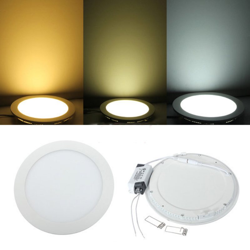 18w Round Ceiling Ultra Thin Panel Led Lamp Down Light 85-265v