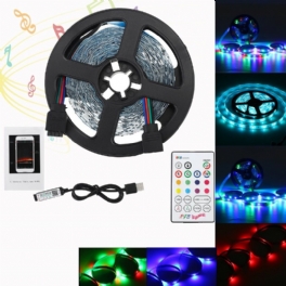 1m/2m/3m/4m/5m Bluetooth App 3528smd Rgb Usb Led Strip Light Indoor String Tape Lamp + Fjärrkontroll