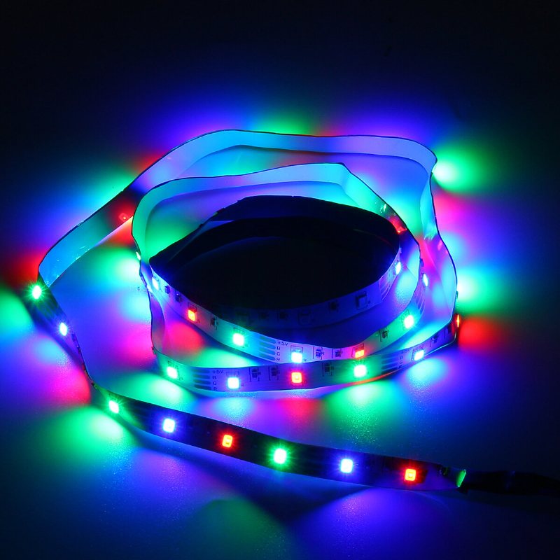 1m/2m/3m/4m/5m Bluetooth App 3528smd Rgb Usb Led Strip Light Indoor String Tape Lamp + Fjärrkontroll