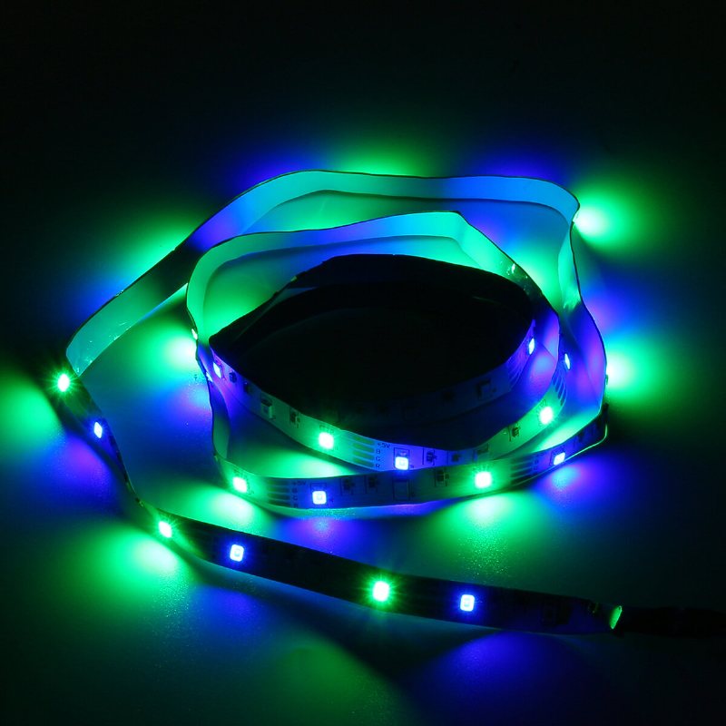 1m/2m/3m/4m/5m Bluetooth App 3528smd Rgb Usb Led Strip Light Indoor String Tape Lamp + Fjärrkontroll