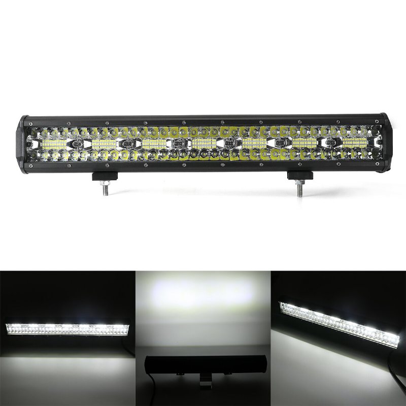 20 Tum Led Light Bar Combo Driving Work Lamp + Nummerskylt Ram