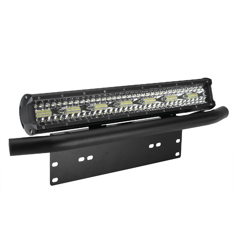 20 Tum Led Light Bar Combo Driving Work Lamp + Nummerskylt Ram