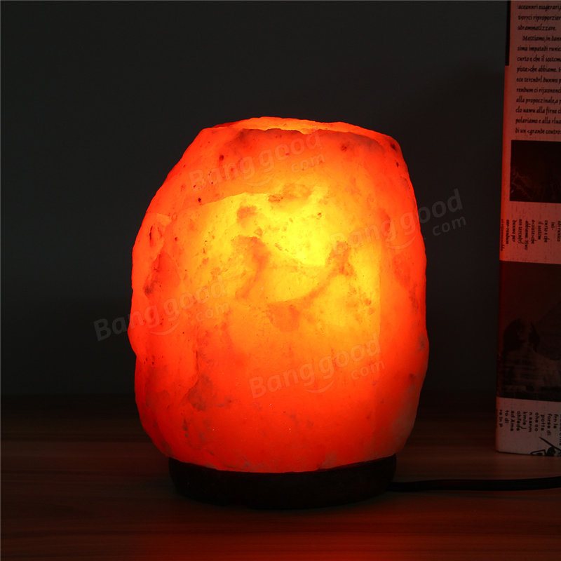 20 X 16 cm Himalaya Glow Handsnidad Naturlig Kristallsalt Nattlampa Bordslampa Med Dimmerbrytare