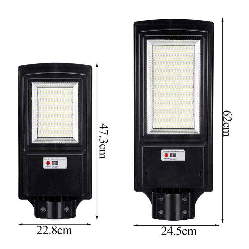 2000w/3500w Led Solar Gatubelysning Pir-rörelsesensor Utomhusvägglampa+fjärrkontroll