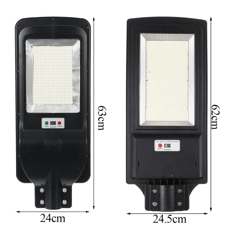 2000w/3500w Led Solar Gatubelysning Pir-rörelsesensor Utomhusvägglampa+fjärrkontroll