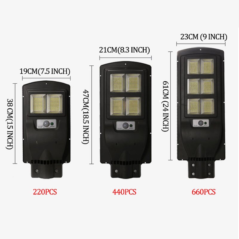 220/440/660led Solar Street Light Integrated Sensor Outdoor Vattentät Led Garden