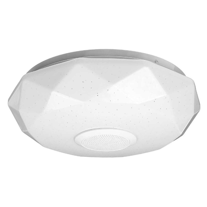 220v Led Rgb Taklampa 3000-6500k Dimbar Akryl Musiklampa Bluetooth Fjärrkontroll