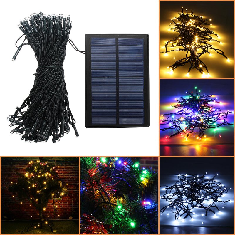 22m 200 Led Solar Powered Fairy String Light Party Julgransdekorationer Ljus Trädgård Utomhus Fjärrkontroll