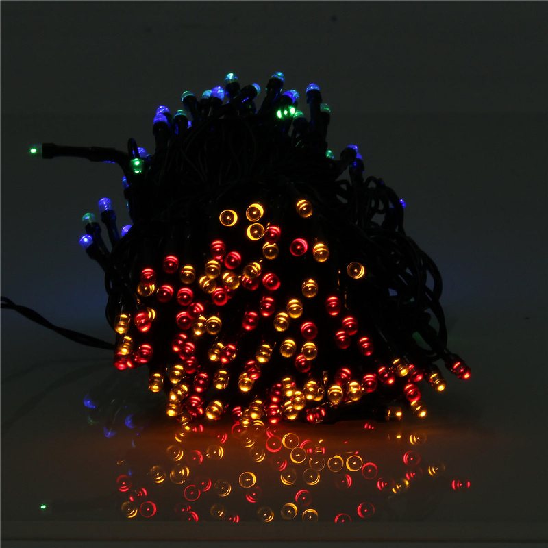 22m 200 Led Solar Powered Fairy String Light Party Julgransdekorationer Ljus Trädgård Utomhus Fjärrkontroll