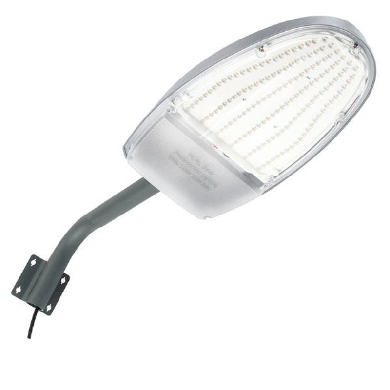 24w Ljuskontroll Led Road Street Flood Light Utomhus Trädgård Spot Säkerhetslampa Ac85-265v