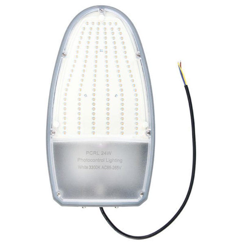 24w Ljuskontroll Led Road Street Flood Light Utomhus Trädgård Spot Säkerhetslampa Ac85-265v