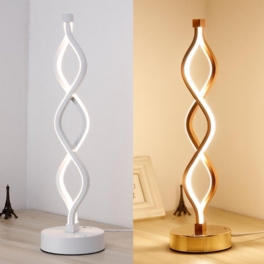 24w Modern Spiral Twist Wave Design Led Bordslampa Skrivbordsläslampa