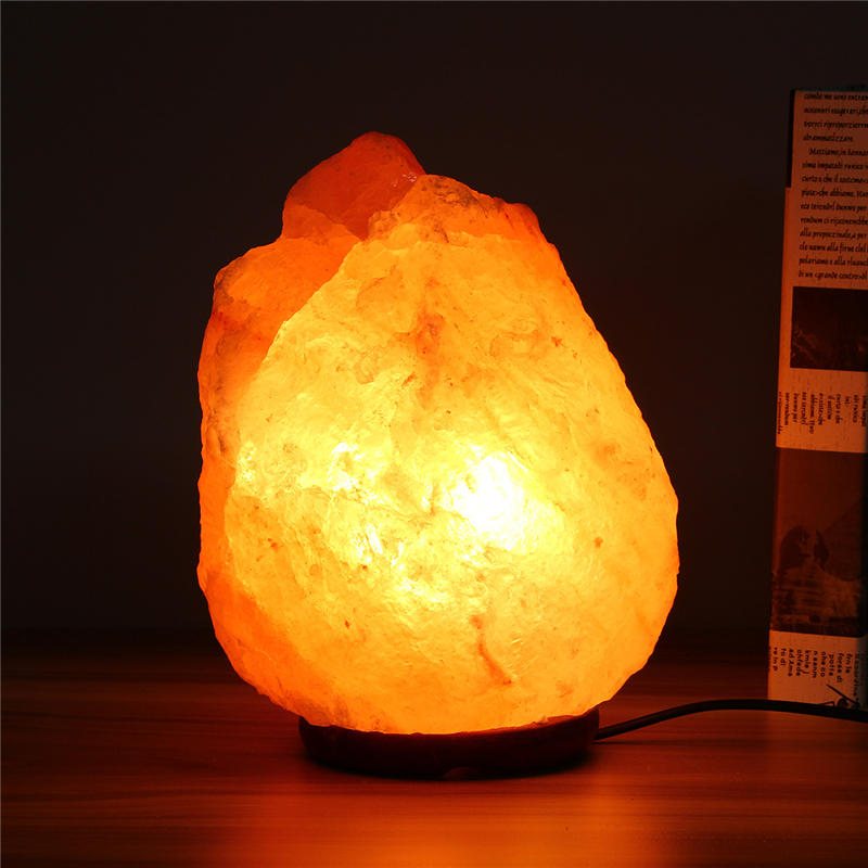 28 X 17 cm Himalaya Glow Handsnidad Naturlig Kristall Salt Nattlampa Bordslampa Med Dimmerbrytare