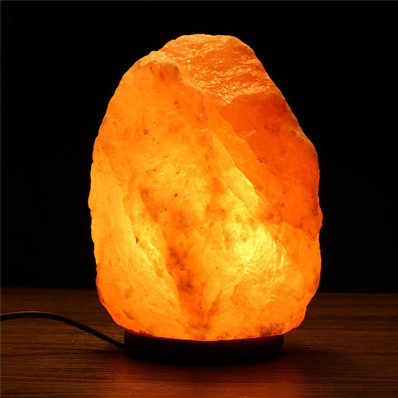 28 X 17 cm Himalaya Glow Handsnidad Naturlig Kristall Salt Nattlampa Bordslampa Med Dimmerbrytare