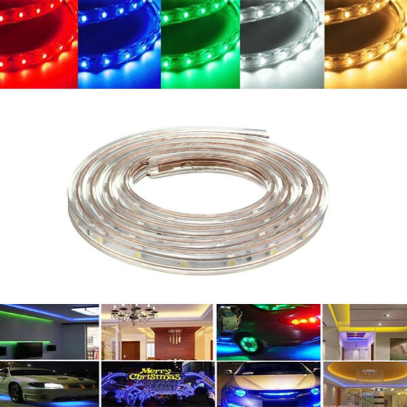 2m 7w Vattentät Ip67 Smd 3528 120 Led Strip Rep Light Julfest Utomhus Ac 220v