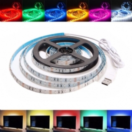 2m Icke-vattentät Usb Smd3528 Tv Bakgrund Dator Led Strip Tejp Flexibelt Ljus Dc5v