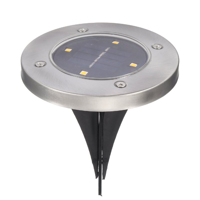 2st 4led Solar Ground Lights Golv Trädgård Uteplats Utomhus Gräsmatta Path Lamp