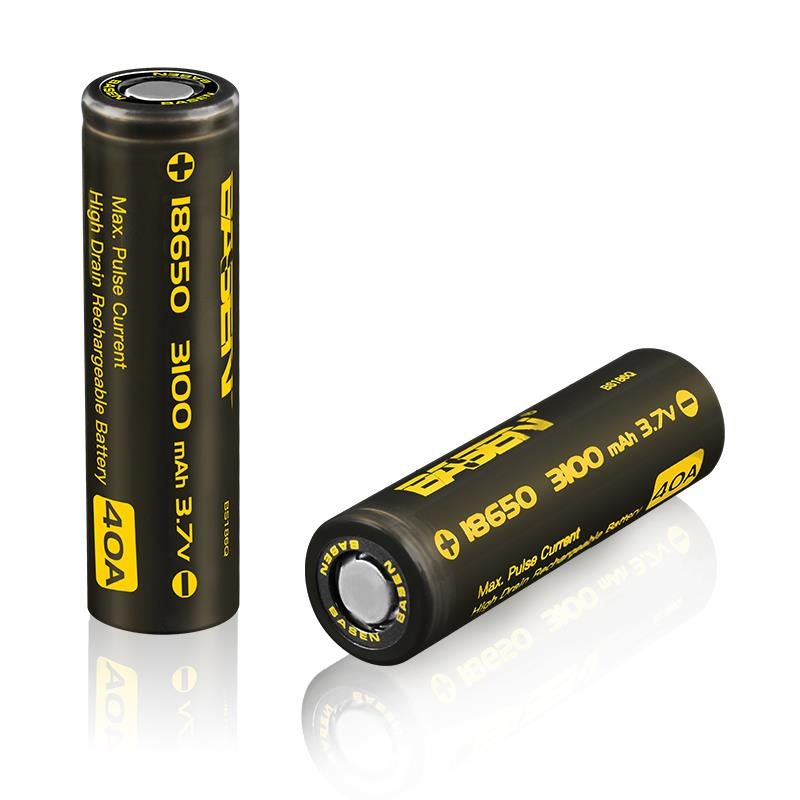 2st Basen Bs186q 18650 3100mah 3.7v 40a High Drain Flat Top Uppladdningsbart Li-ion Batteri