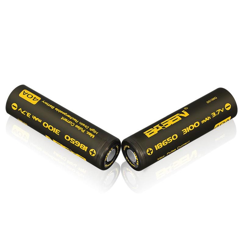 2st Basen Bs186q 18650 3100mah 3.7v 40a High Drain Flat Top Uppladdningsbart Li-ion Batteri