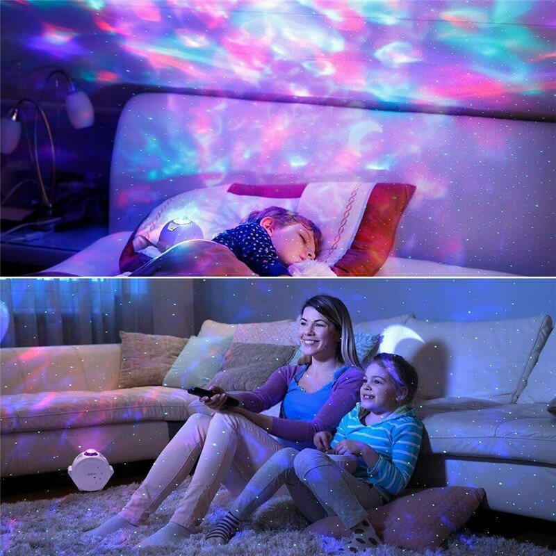 3 I 1 Usb Led Galaxy Starry Night Light Sky Projector Ocean Wave Star Lamp