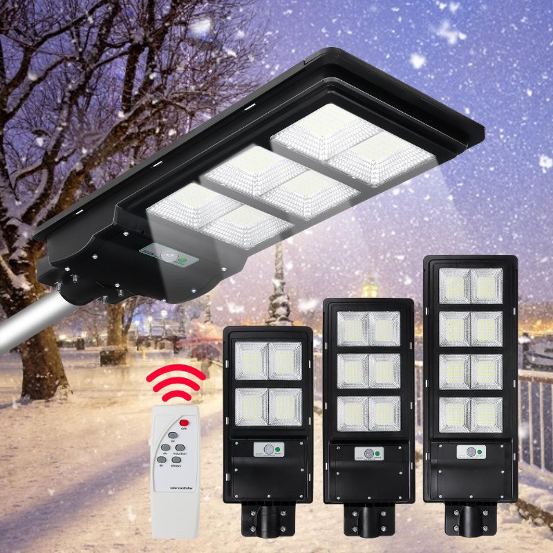 300/600/900w Led Solar Street Light Rörelsesensor Utomhusvägglampa