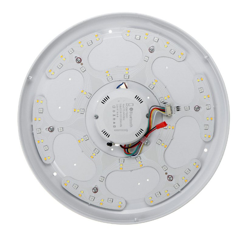 30cm 36w Rgbw Led-taklampa Med Fjärrkontrollbluetooth-högtalare App Kontroll Nattlampa För Sovrum Hem Party Dekorativa Lampor 220v