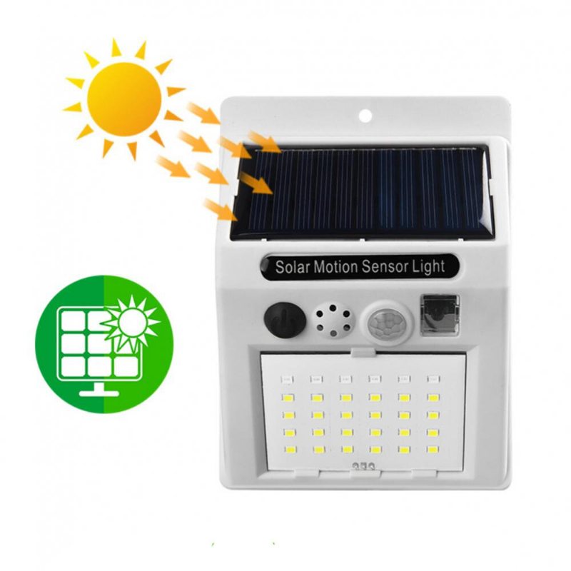 30led Solar Light Fjärrkontroll 3 Mode Människokroppens Rörelsesensor Larm Gatulampa Utomhus Trädgård Innergård Vattentät Vägglampa