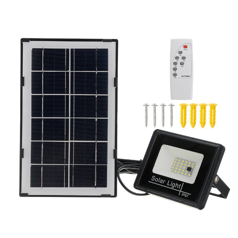 30w 27led Solar Powered Flood Light Utomhus Trädgård Vägglampa Vattentät + Fjärrkontroll