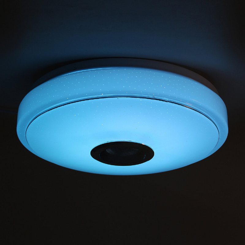 33cm 100w Bluetooth Wifi Led-takljus Rgb Musikhögtalare Dimbar Lampa App Fjärrkontroll 110-245v