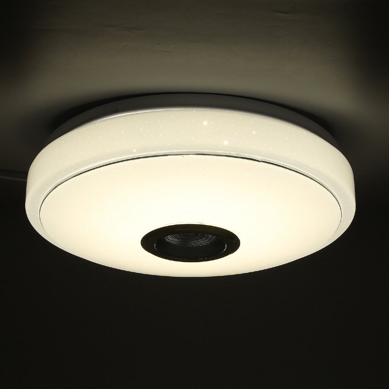 33cm 100w Bluetooth Wifi Led-takljus Rgb Musikhögtalare Dimbar Lampa App Fjärrkontroll 110-245v