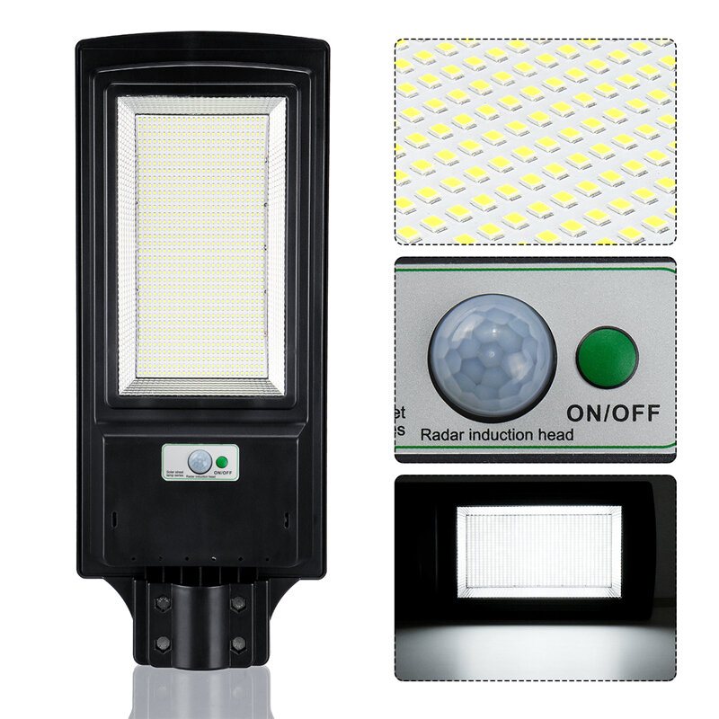 3500w 462/936 Led Solar Gatubelysning Pir Rörelsesensor Utomhusvägglampa+fjärr