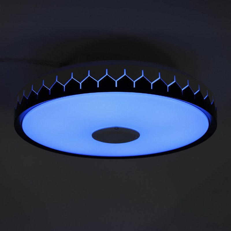 36/60w 110/220v Bluetooth Wifi Led Smart Taklampa 256 Rgb Musikhögtalare Dimbar Lampa App Fjärrkontroll