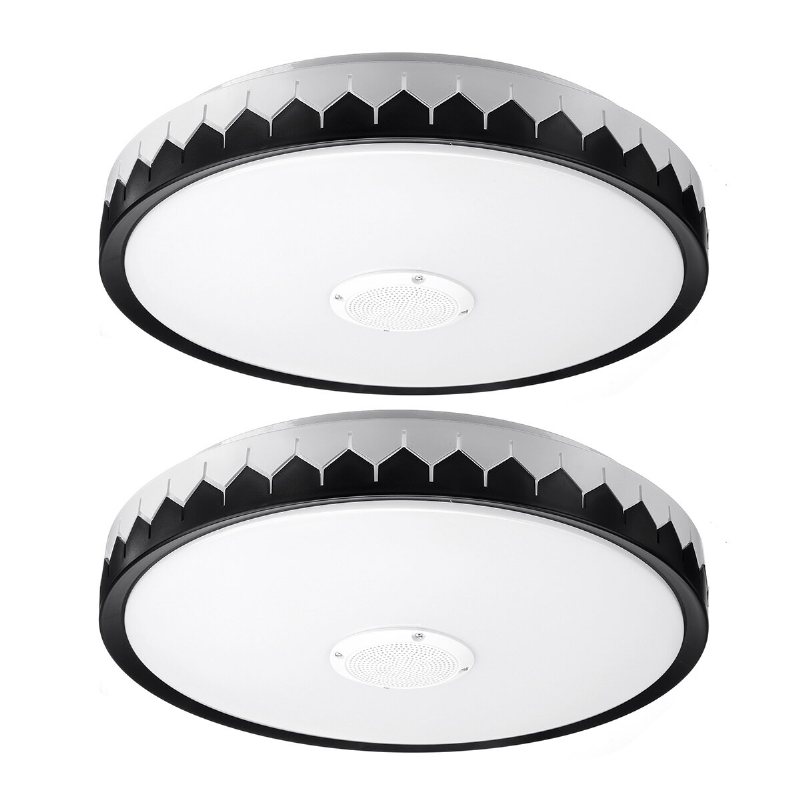 36/60w 110/220v Bluetooth Wifi Led Smart Taklampa 256 Rgb Musikhögtalare Dimbar Lampa App Fjärrkontroll