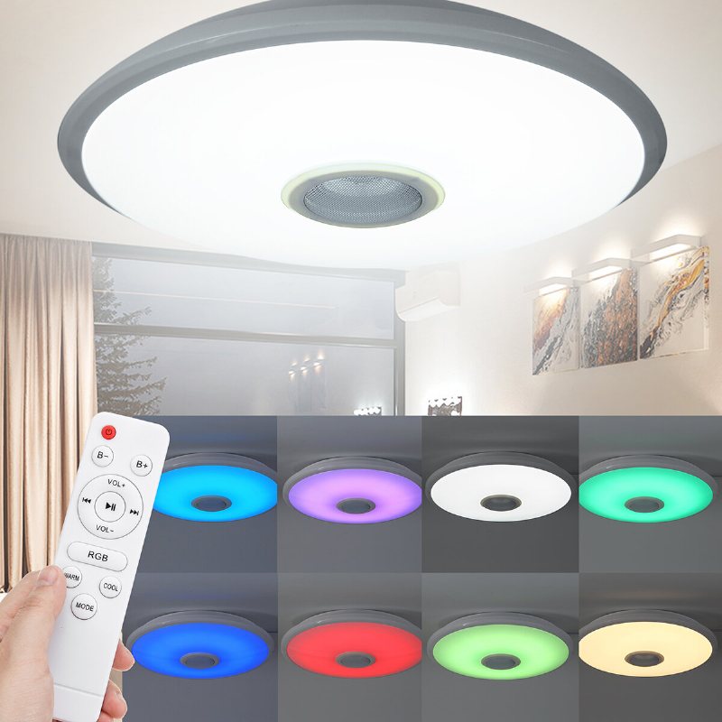 36/72w 110v/220v Wifi Bluetooth Led-takljus 256 Färg Rgb Musik Dimbar Lampfjärrkontroll