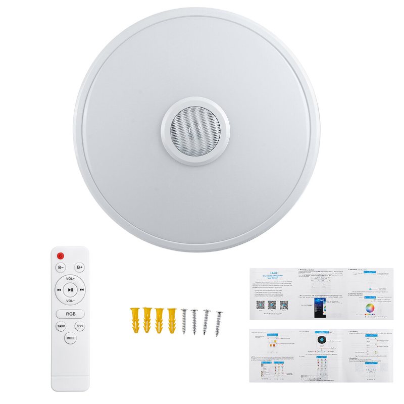 36/72w 110v/220v Wifi Bluetooth Led-takljus 256 Färg Rgb Musik Dimbar Lampfjärrkontroll