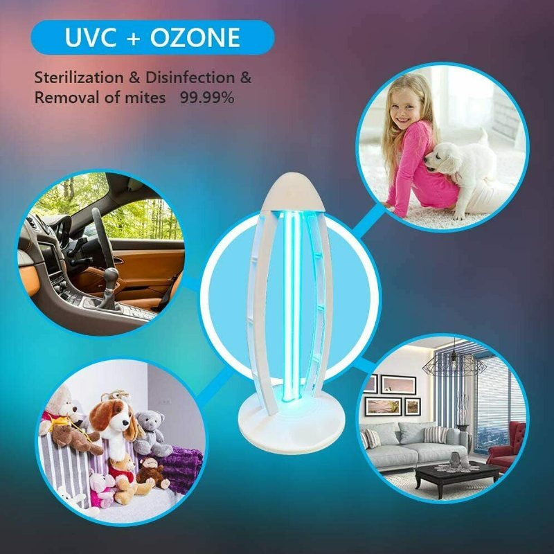 38w Uvc Ozon Ultraviolett Bakteriedödande Lampa Uv Sterilisation Quartz Lights 220 V