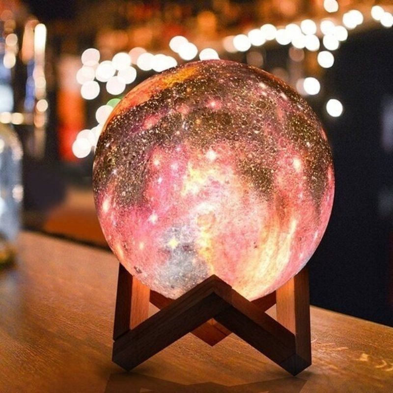 3d Magical Lunar Moon Lamp Usb Led Nattljus Touch Sensor Galaxy Sky Moonlight