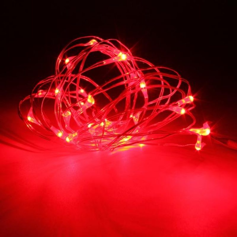 3m 30 Led Silvertråd Fairy String Light Batteridriven Vattentät Xmas Party Dekor