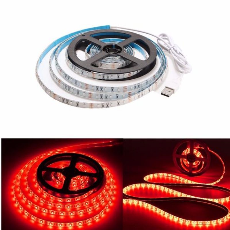 3m Vattentät Usb Smd3528 Tv Bakgrund Dator Led Strip Tejp Flexibelt Ljus Dc5v