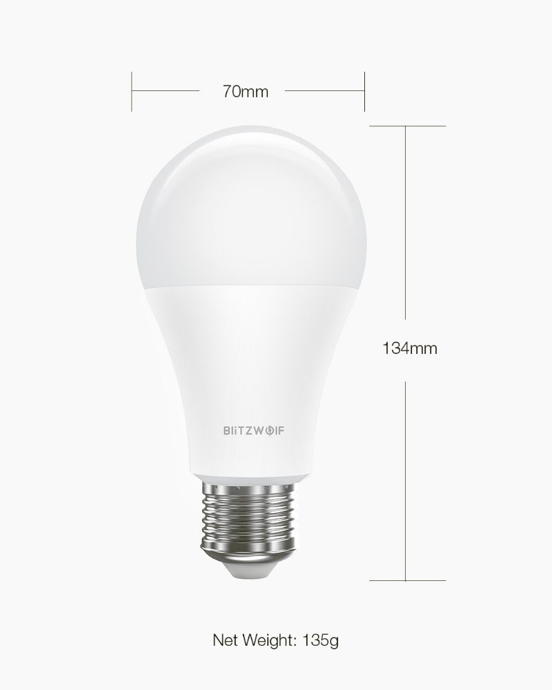 3st Bw-lt21 Rgbww 10w E27 App Smart Led-lampa Fungerar Med Amazon Alexa Google Assistant Ac100-240v