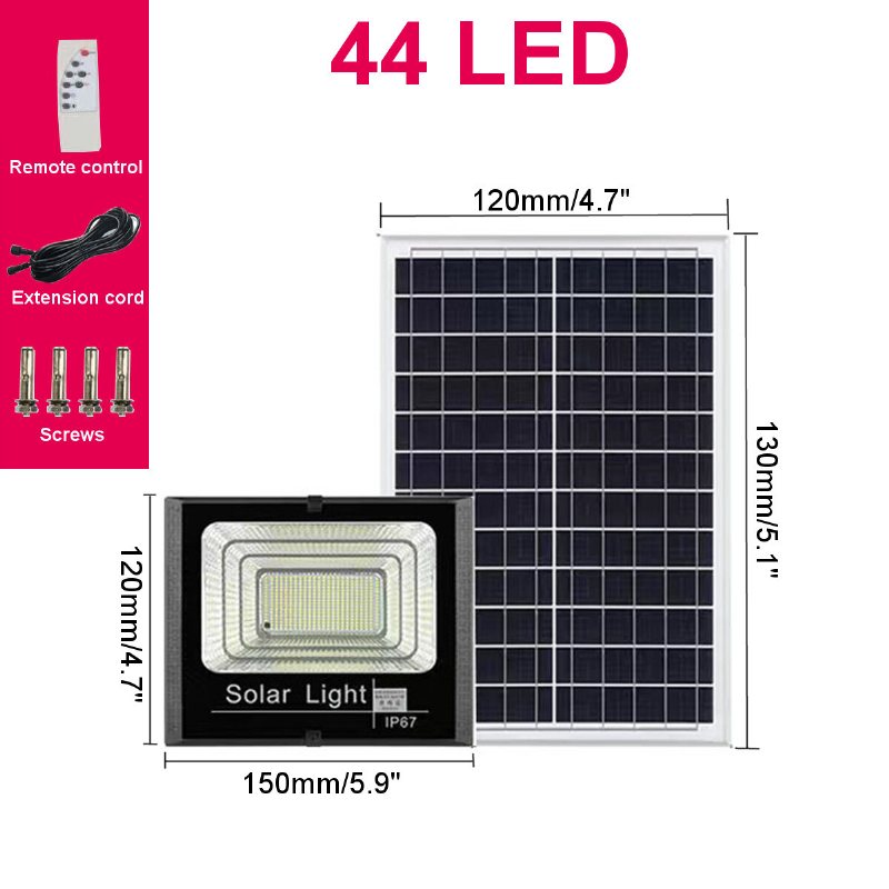 44/170led Solar Vägglampor Utomhus Vattentät Infraröd Trädgårdslampa Fjärrkontroll Timing Induktionsljus