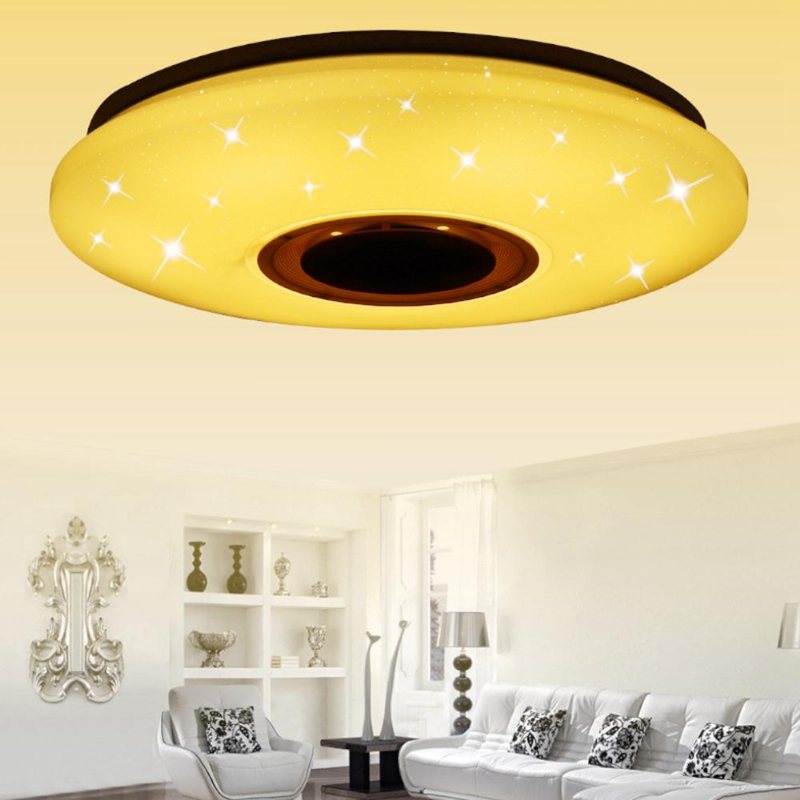 48w 102 Led Rgbw Starlight Taklampa Musikljus Bluetooth Parlor Sovrum App Kontroll Ac85-265v