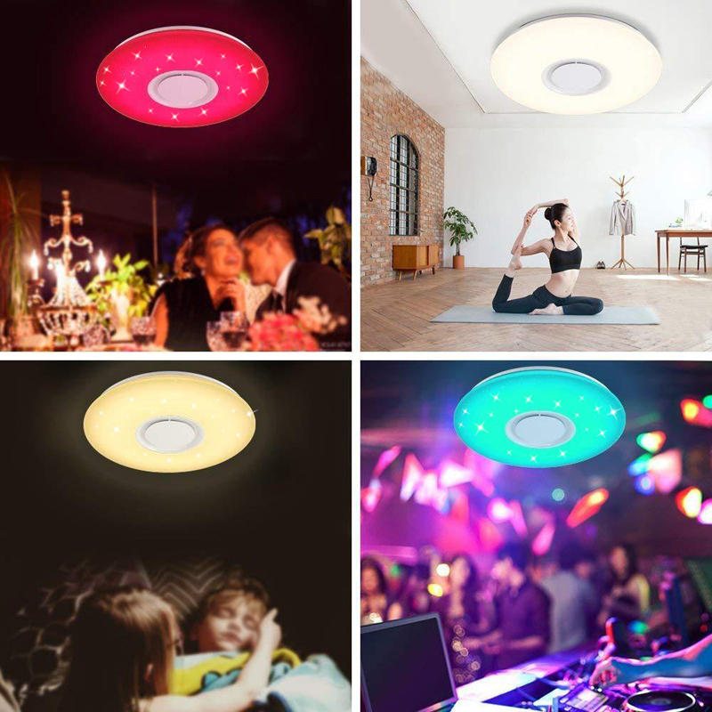 48w 102led Dimbar Rgbw Musiktakljus Starry Sky Bluetooth App-kontroll