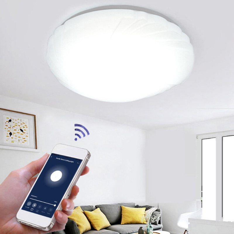 48w Wifi Led-takljus Steglös Dimmer App-kontroll Takljus Vardagsrum Matsal Sovrum Fungerar Med Alexa Google Home Ifttt