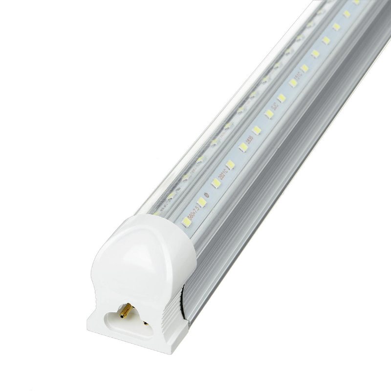 5 St Ac85-265v 60cm/90cm/120cm T8 V-shape 2835 Led-rörlysrör För Stormarknadsparkeringsverkstad