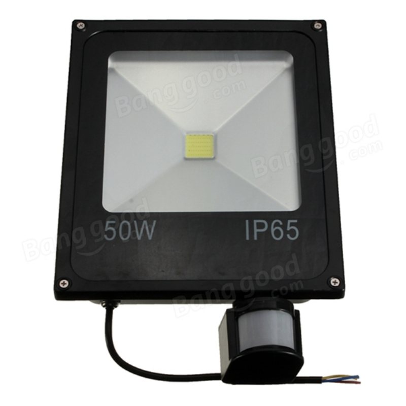 50w Pir Rörelsesensor Led Flood Light Ip65 Varm/kall Vit Belysning