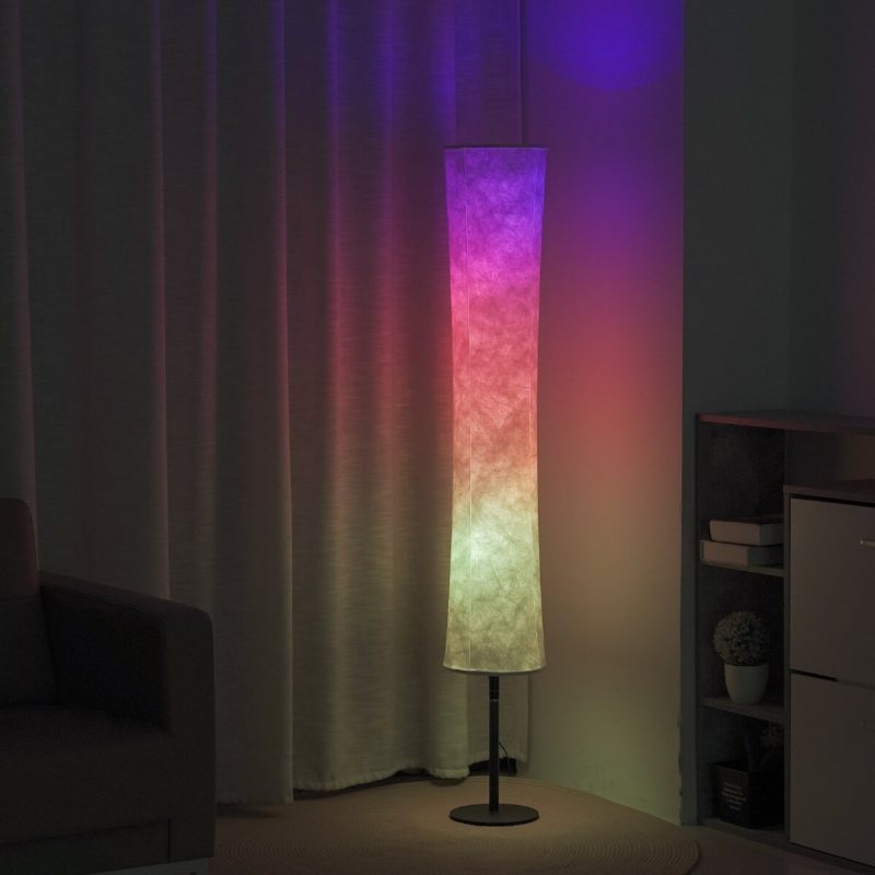 57'' Smart Led-golvlampa Rgb Musiktyg Stående Dimbar Ljus App+fjärrkontroll